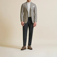 Sport Coat - Loro Piana Taupe Stretch Wool Blend with Micro Dots 9057 OMJ Clothing