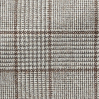 Sport Coat - Taupe Alpaca-Wool-Blend Houndstooth with Brown Overcheck 9058 OMJ Clothing