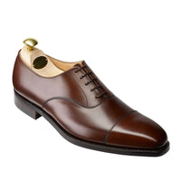 Crockett & Jones Hallam Cap-Toe Shoe in Dark Brown Crocket & Jones