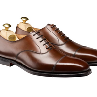 Crockett & Jones Hallam Cap-Toe Shoe in Dark Brown