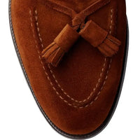 Crockett & Jones Cavendish Brown Suede Loafer with Tassle OMJ Clothing
