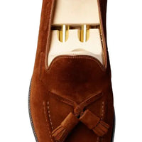 Crockett & Jones Cavendish Brown Suede Loafer with Tassle OMJ Clothing