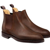 Crockett & Jones Dark Brown Suede Chelsea Boot