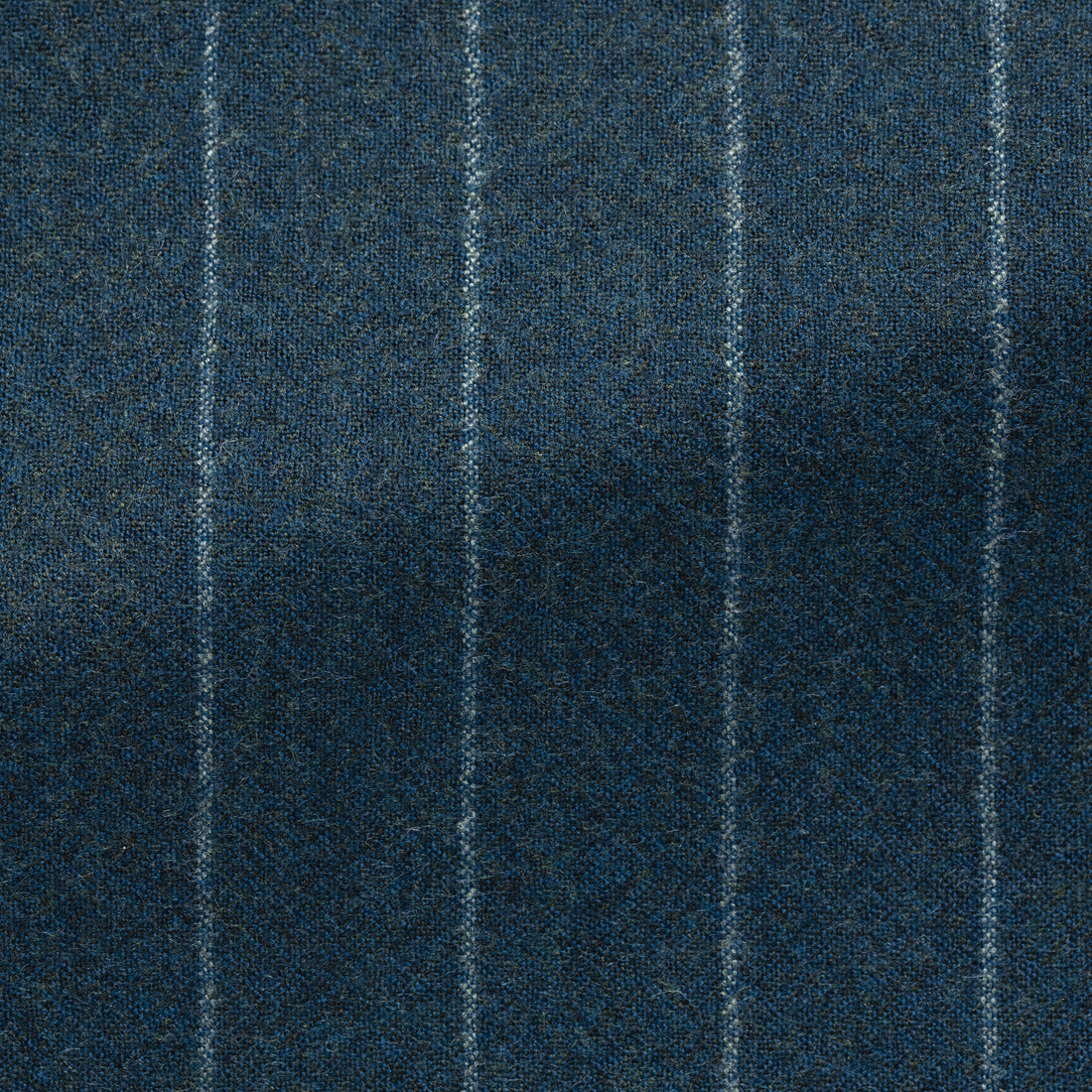 Suit - Petrol Natural Bi-Stretch s130 Wool Flannel with Chalk Stripe 5932