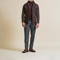 Sport Coat - Merlot Alpaca-Cotton Blend Twill 9093